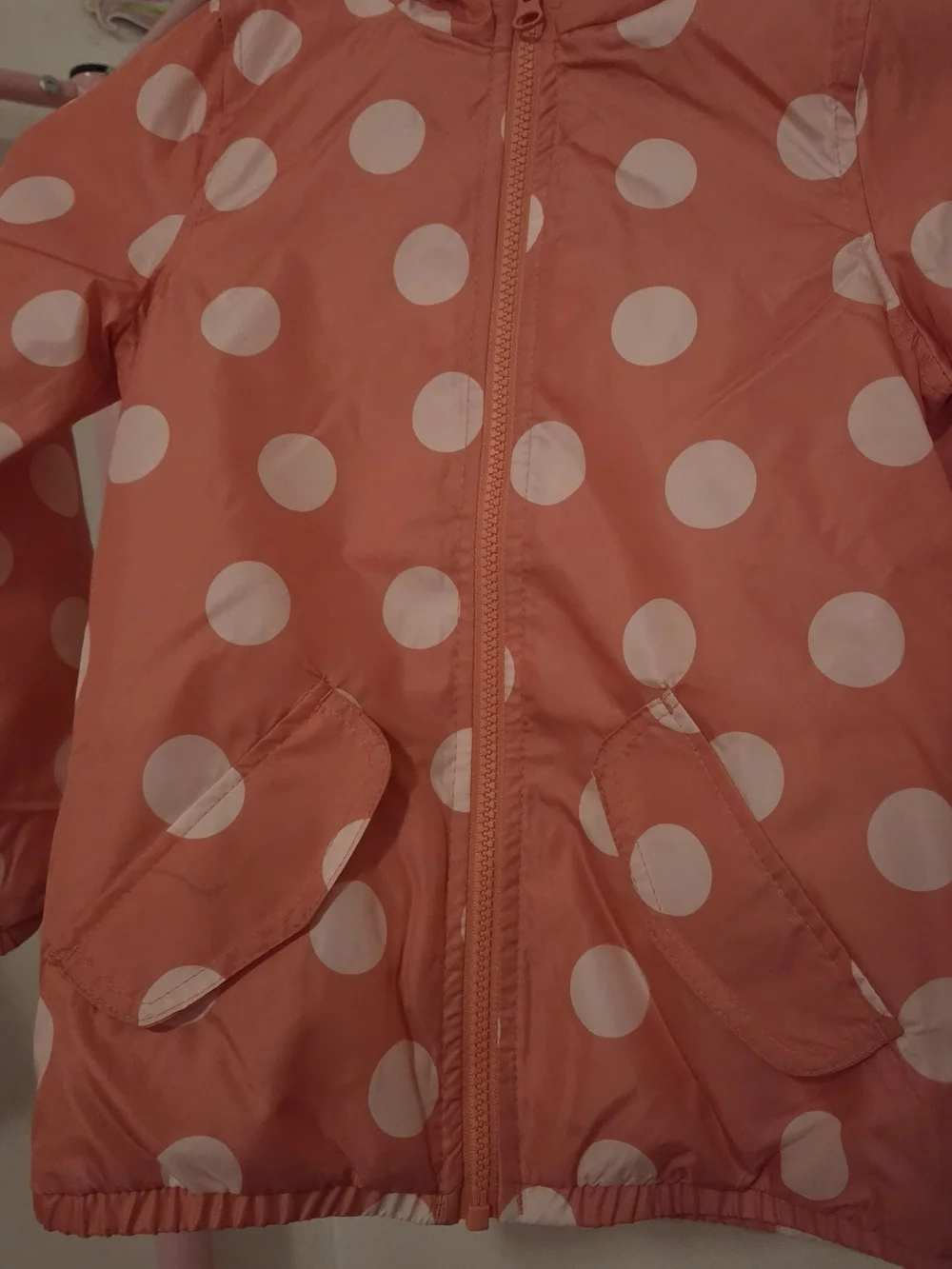 Carter's Coral Pink Polka Dot Raincoat